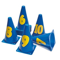 tanga sports® Marking Cones with Numbers, Set of 11